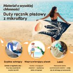 Personalizowany ręcznik plażowy z mikrofibry szybkoschnący ze wzorem wędrowca i imieniem prezent dla miłośników wędrówek