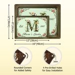 Panneau suspendu personnalisé en fer-blanc de style rétro, avec motif floral, lettres et chiffres, texte et année – Décoration de jardin et d'extérieur – Cadeau d'anniversaire pour la famille et les a