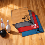 Personalized Bowling Pattern Oil Removal Shammy Bowling Ball Cleaner Cloth with Text Bowling Alley Accessory Birthday Gift for Bowling Player Lover