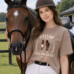 Personalized Multicolor Cartoon Cowboy Character & Horse T-Shirt with Name and Year Cowboy-Themed Decor Daily Wear Birthday Gift for Horse Lovers