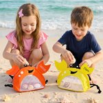 Personalized Crab Crocodile Seashell Beach Bag with Adjustable Strap and Name Beach Party Summer Vacation Birthday Gift for Kids