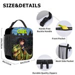 Personalized Cartoon Kid Character Dinosaur Fantasy Unicorn Insulated Lunch Bag with Name Daily Travel Back to School Birthday Gift for Kids Students