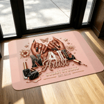 Felpudo antideslizante personalizado de estilo lujoso con diseño de uñas, con título, nombre, año, taller, decoración de salón de manicura, aniversario y regalo de cumpleaños para artistas de las uñas
