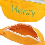 Personalised Embroidery Name Colourful Canvas Kids Crossbody Waist Bag Daily Use Children's Day Birthday Gift for Boys Girls