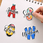 Personalisierte, wasserfeste Apple Pencil-Aufkleber mit Initialen und Namen – für den täglichen Gebrauch, als Geschenk zum Schulanfang oder zum Geburtstag für Schüler und Kinder