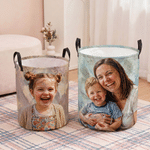 Individuell gestalteter, wasserfester Wäschekorb im Ölgemälde-Stil mit Namen – Raumdekoration und Geburtstagsgeschenk für Kinder, Jungen und Mädchen