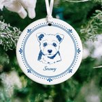 Personalized Glaze Style Pet Photo Ceramic Ornament with Name Home Decor Anniversary Birthday Gift for Pet Lover Owner