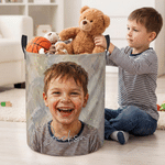 Individuell gestalteter, wasserfester Wäschekorb im Ölgemälde-Stil mit Namen – Raumdekoration und Geburtstagsgeschenk für Kinder, Jungen und Mädchen