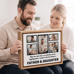 Personalised Heartfelt Message Photo Canvas Prints with Text and Nickname Ship from USA Father's Day Mother's Day Living Room Decor Gift for Dad Mum