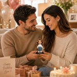 Personalised Y2K Style Cartoon Photo 3D Figurine Ornament with Text Desk Decor Birthday Gift for Friend Family