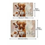 Personalised Oil Painting Style Pet Photo Food Mat with Name Home Decor Pet Supplies Birthday Gift for Cat Dog Pet Owner Lovers