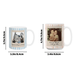 Personalised Polaroid Style Stripe Photo 11 oz 15 oz Ceramic Mug with Text Daily Use Friendship Birthday Gift for Family Friend