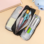 Personalised Cartoon Character Three-Layer Pencil Case with Name School Supply Back to School Birthday Gift for Students Kids