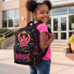 Personalisierter Kinderrucksack mit großem Fassungsvermögen und Sternen-Cartoon-Motiv sowie Namensaufdruck – als Geschenk zum Schulanfang oder Geburtstag für Kinder