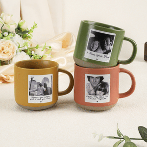 Personalized Polaroid Style Photo Ceramic Coffee Mug with Text Office Home Use Friendship Birthday Gift for Family Friend
