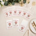 Personalised Colourful Wedding Bouquet Happy Tear Wedding Tissue Packs with Names and Date Set of 10 Wedding Favors Party Gift for Guests Newlyweds