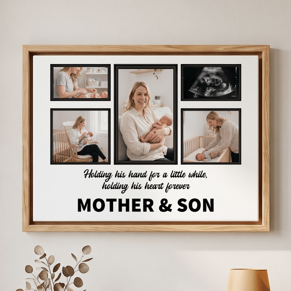 Personalised Heartfelt Message Photo Canvas Prints with Text and Nickname Ship from USA Father's Day Mother's Day Living Room Decor Gift for Dad Mum