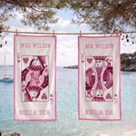 Personalised King Queen Playing Card Colourful Quick Dry Beach Towel with Title and Surname Birthday Honeymoon Anniversary Gift for Bride Groom Couple