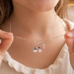 Personalized Colorful Rainbow Initial Necklace Exquisite Jewelry Birthday Anniversary Gift for Girl Woman Girl