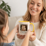 Personalised Polaroid Style Stripe Photo 11 oz 15 oz Ceramic Mug with Text Daily Use Friendship Birthday Gift for Family Friend