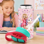 Personalized Fantasy Unicorn Dinosaur 12 oz Insulated Water Bottle with Name Back to School Birthday Gift for Kid
