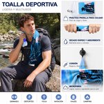 Toalla deportiva personalizada de secado rápido con nombre cordón y silueta de senderista regalo de cumpleaños para senderistas