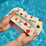 Personalised Colourful Funny Face Photo Comfortable Swim Cap with Name Pool Party Swimming Birthday Gift for Men Women Friends Pet Lovers
