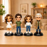 Personalised Y2K Style Cartoon Photo 3D Figurine Ornament with Text Desk Decor Birthday Gift for Friend Family