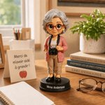 Figurine 3D personnalisée avec photo et texte - Décoration de bureau originale - Cadeau pour la Journée des enseignants ou la rentrée