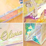 Personalisierte Geburtsblume Neon Laser klar Tragetasche mit Namen Tote Bag Geburtstag Muttertag Geschenk für Damen
