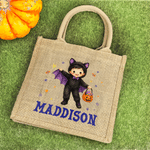 Personalized Halloween Cartoon Character Large Tote Bag with Name Halloween Party Gift for Kids