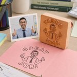 Personalised Teacher Face Portrait Self-Inking Stamp with Text Back to School Teacher's Day Gift for Educators Teachers