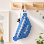 Personalised Embroidery Name Colourful Canvas Kids Crossbody Waist Bag Daily Use Children's Day Birthday Gift for Boys Girls