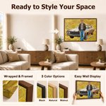 Personalised Multicolour Car Portrait Photo Commemorate Framed Canvas Print with Name Home Decor Ship from USA Birthday Gift for Car Owner