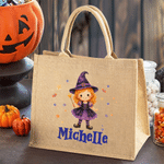 Personalized Halloween Cartoon Character Large Tote Bag with Name Halloween Party Gift for Kids
