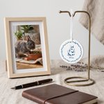Personalized Glaze Style Pet Photo Ceramic Ornament with Name Home Decor Anniversary Birthday Gift for Pet Lover Owner