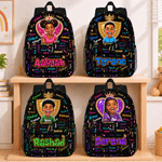Personalisierter Kinderrucksack mit großem Fassungsvermögen und Sternen-Cartoon-Motiv sowie Namensaufdruck – als Geschenk zum Schulanfang oder Geburtstag für Kinder