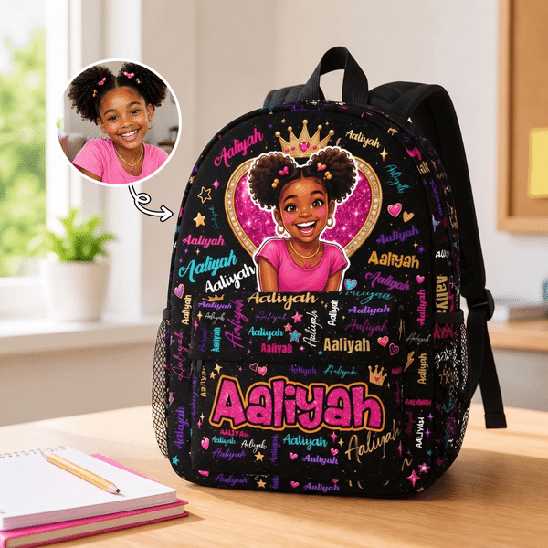 Personalisierter Kinderrucksack mit großem Fassungsvermögen und Sternen-Cartoon-Motiv sowie Namensaufdruck – als Geschenk zum Schulanfang oder Geburtstag für Kinder