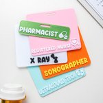 Personalized Multicolour 3D Printed ID Badge Buddy with Text and Reel Appreciation Nurse Week Gift for Doctor Nurse Teacher Medical Staff