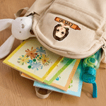 Personalised Cartoon Character Multicolour Corduroy Backpack with Name Daily Use Birthday Back to School Gift for Kids Toddlers