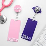 Personalized Multicolour 3D Printed ID Badge Buddy with Text and Reel Appreciation Nurse Week Gift for Doctor Nurse Teacher Medical Staff