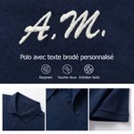 Polo de golf en lyocell personnalisé avec nom brodé - Cadeau d'anniversaire pour les passionnés de golf