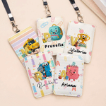 Personalised Pencil Teacher Theme PU Leather Teacher ID Card Badge Holder with Name Teacher's Day Back to School Gift for Teacher