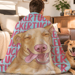 Personalized Watercolor Style Pet Photo Soft Throw Blanket with Name Home Decor Birthday Pet Memorial Gift for Pet Owners Lovers