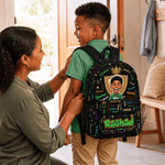 Personalisierter Kinderrucksack mit großem Fassungsvermögen und Sternen-Cartoon-Motiv sowie Namensaufdruck – als Geschenk zum Schulanfang oder Geburtstag für Kinder