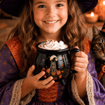 Personalised Halloween Style Pet Photo Pumpkin Cauldron Ceramic Coffee Mug with Name and Handle Halloween Party Birthday Gift for Pet Owners Lovers