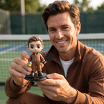 Personalized Cartoon Paddle Swing Sports Character 3D Printing Figurine Living Room Decor Birthday Gift for Athletes Sports Enthusiasts