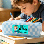 Personalized Cartoon Character Cloud Words Waterproof Sticker Label with Name Back to School Birthday Gift for Kids