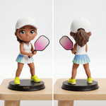 Personalized Cartoon Paddle Swing Sports Character 3D Printing Figurine Living Room Decor Birthday Gift for Athletes Sports Enthusiasts