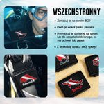 Personalizowany wielokolorowy identyfikator BCD dla nurka z haftowanym imieniem i motywem zwierząt morskich prezent dla nurków